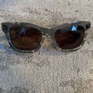 Valentino Camo Stud Sunglasses